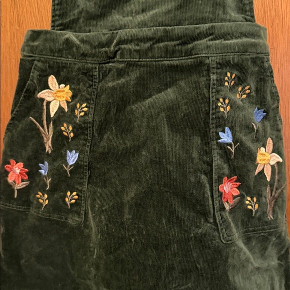 Princess highway green corduroy floral overall dress - Picture 2 of 5